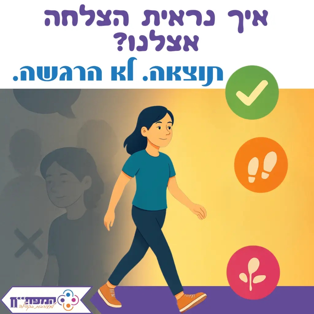 איך נראית הצלחה אצלנו? תוצאה. לא הרגשה. איך נראית הצלחה אצלנו? תוצאה. לא הרגשה.