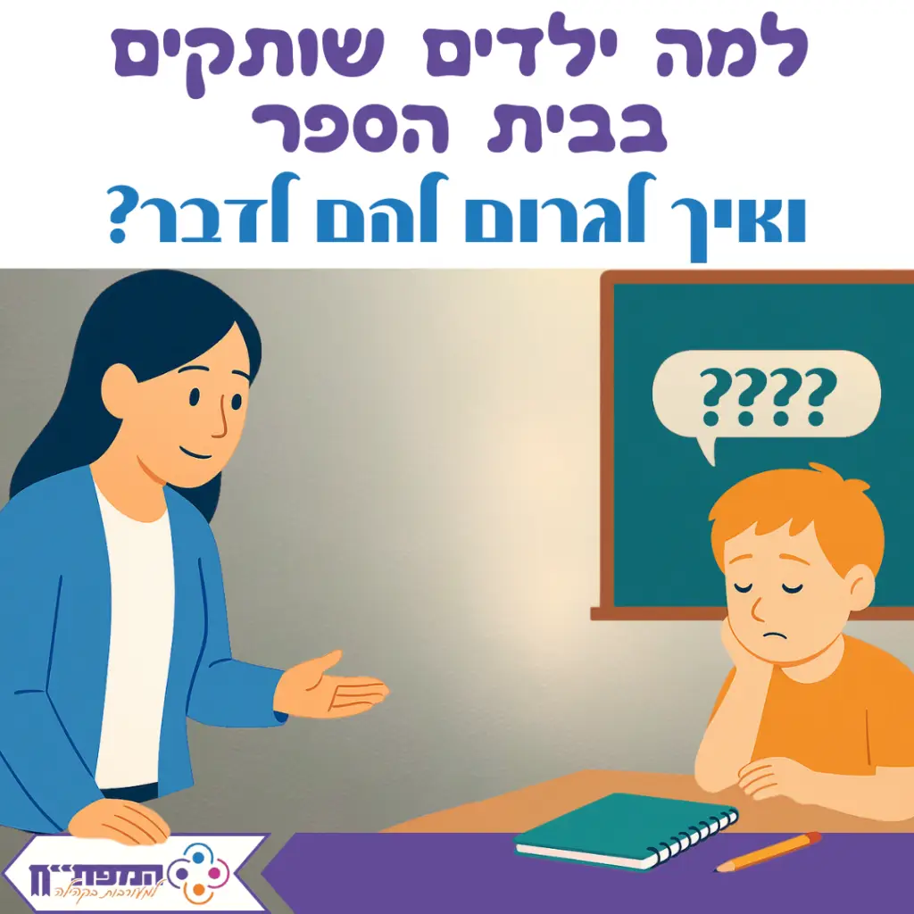 למה ילדים שותקים בבית הספר – ואיך לגרום להם לדבר? למה ילדים שותקים בבית הספר – ואיך לגרום להם לדבר?